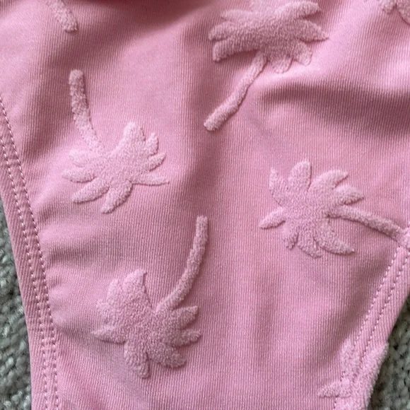 Nasty Gal Textured Palm Tree Underwire Tie Bikini Set - Size 0 - Picture 4 of 6